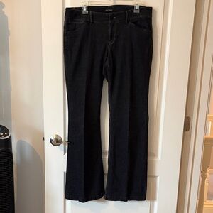 White House Black Market Black Trouser Leg Jeans